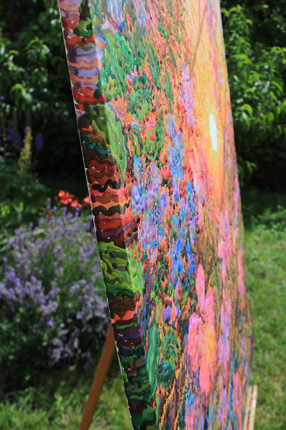 In the apple garden