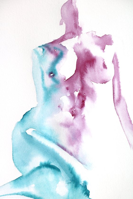 Nude painting "In Fluid Form XII"