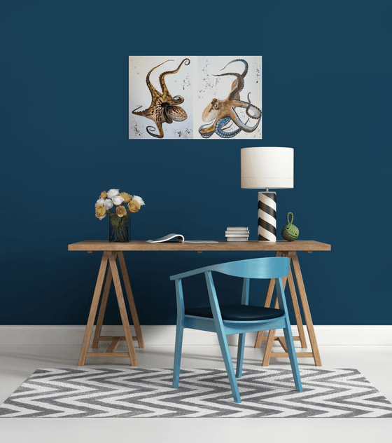 Diptych Octopus Polpo