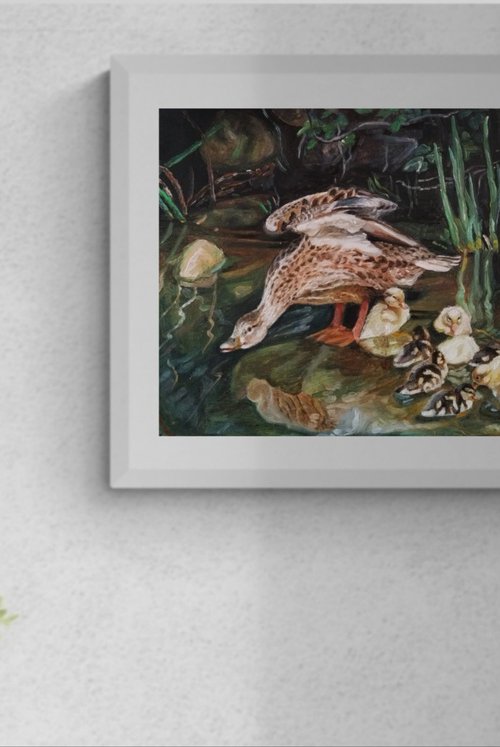 Duck family by Viktória Déri