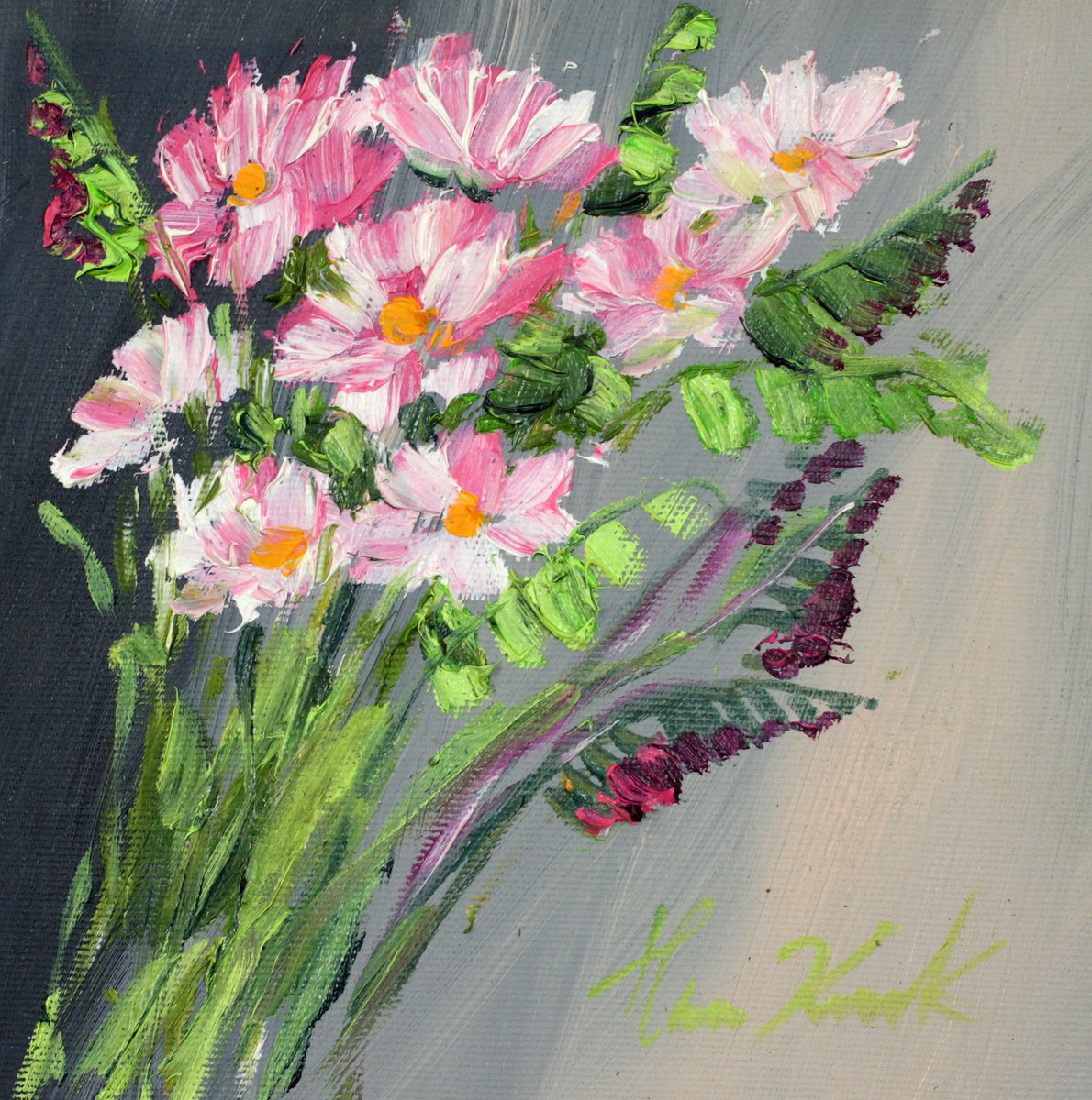 A pink bouquet by Margaret Raven