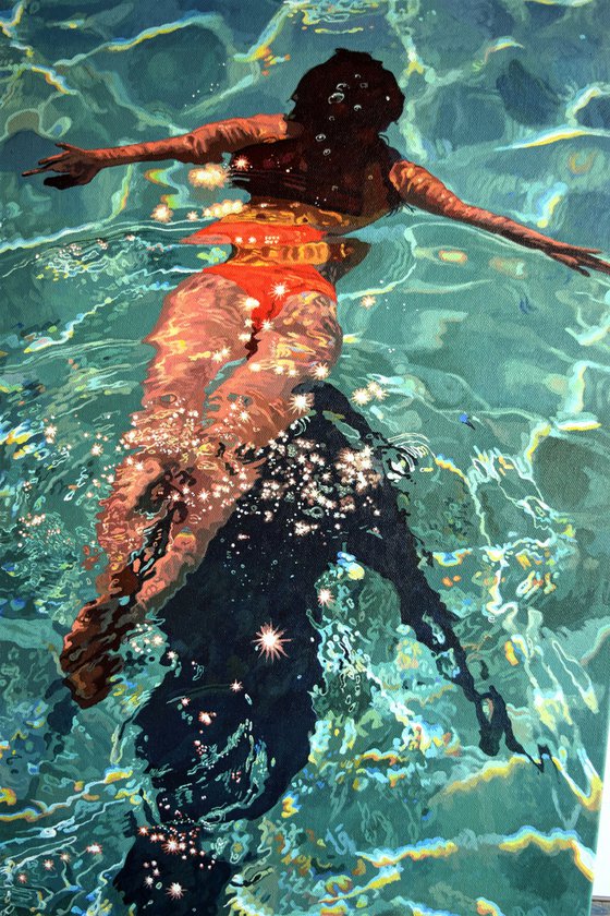 Star Burst - Swimming Painting