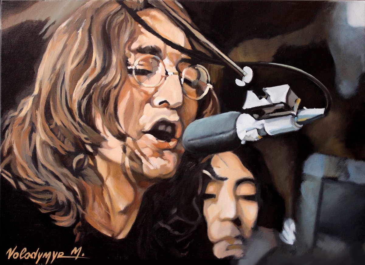 Illustrative Oil Painting , John Lennon By Volodymyr Melnychuk, 25 X 18, Artwork For Sale On Artfinder
