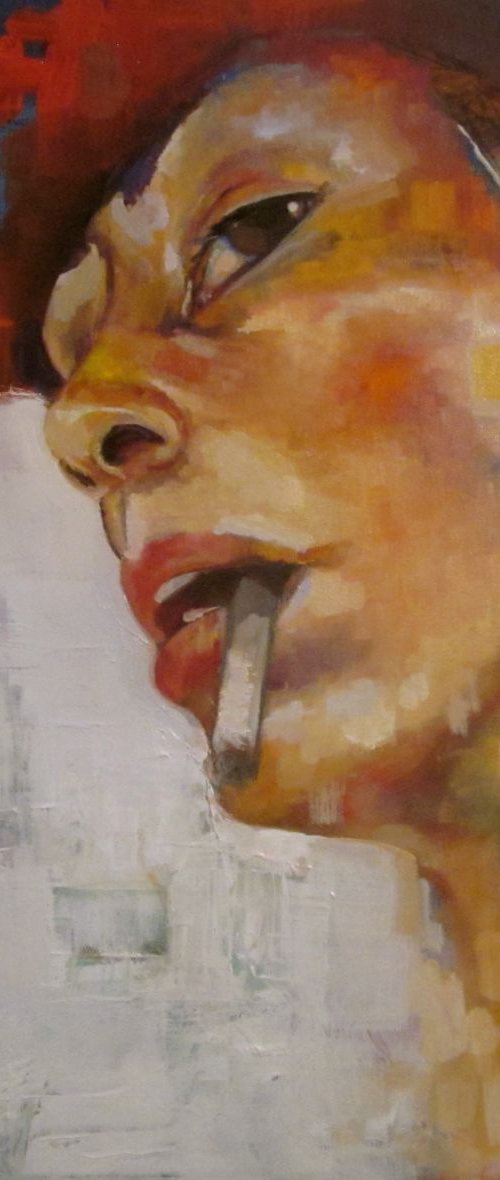 Smoker in Red by Juliette Belmonte