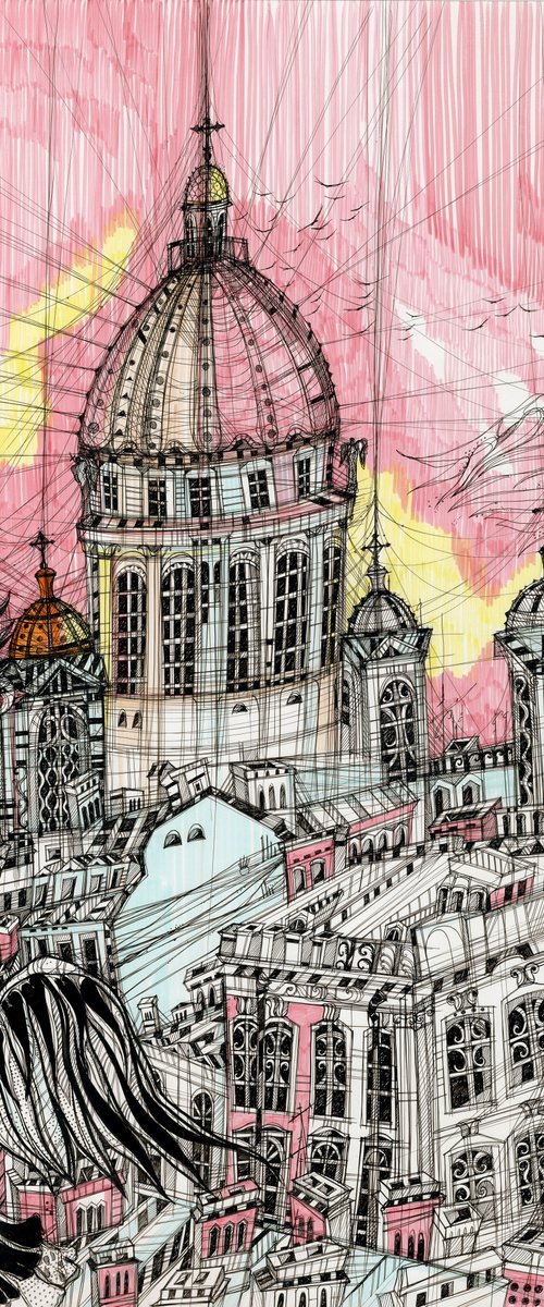Pink Sky of Saint-Petersburg by Maria Susarenko