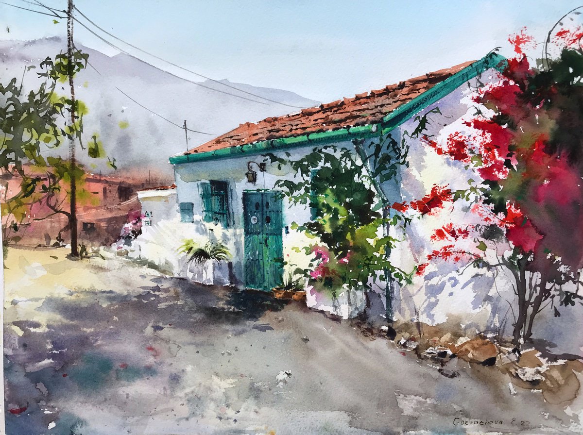 English village Cyprus #10 by Eugenia Gorbacheva