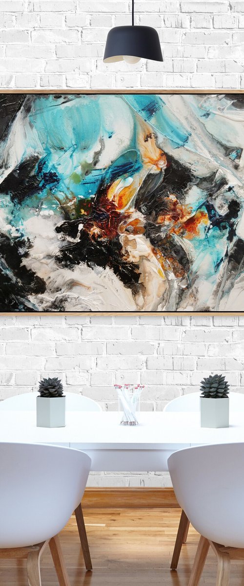 Life Potion 240cm x 100cm Textured Abstract Art by Franko