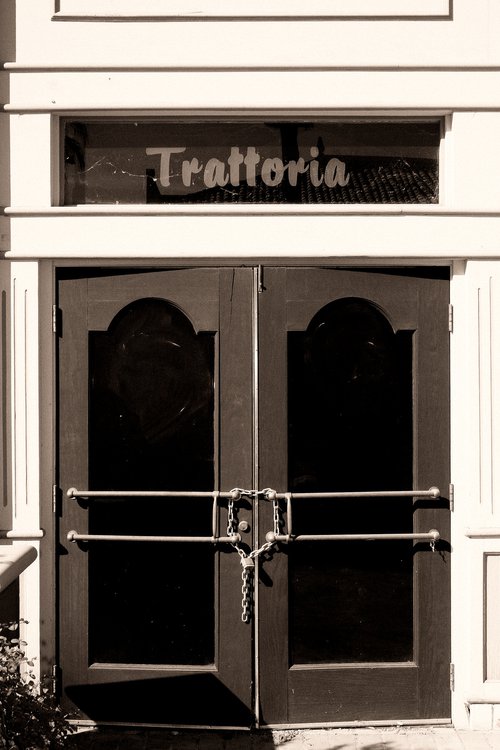 TRATTORIA BEYOND CLOSED DOORS Palm Springs CA by William Dey