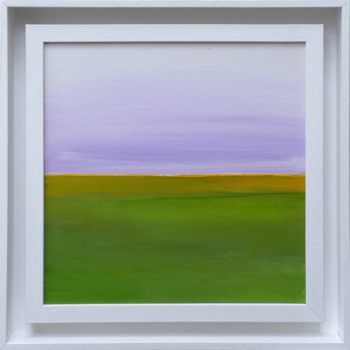 Impressionistic Landscape Acrylic Painting By Km Arts, 12 X 12", A Tranquil Landscape: Lavender Skies, Original Artwork