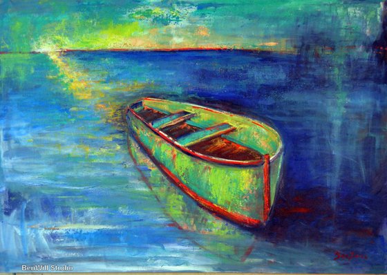 Boat Drift 40x28