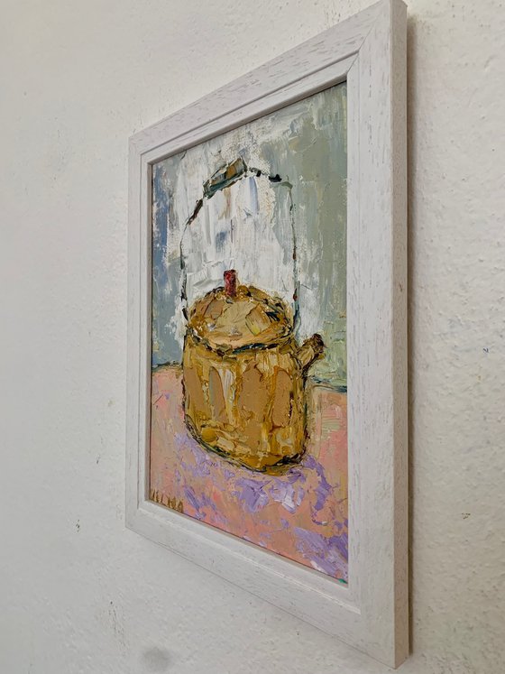 Golden teapot