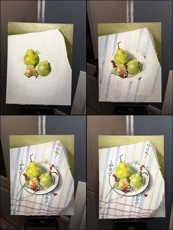 Blue Symphony on the Kitchen Table