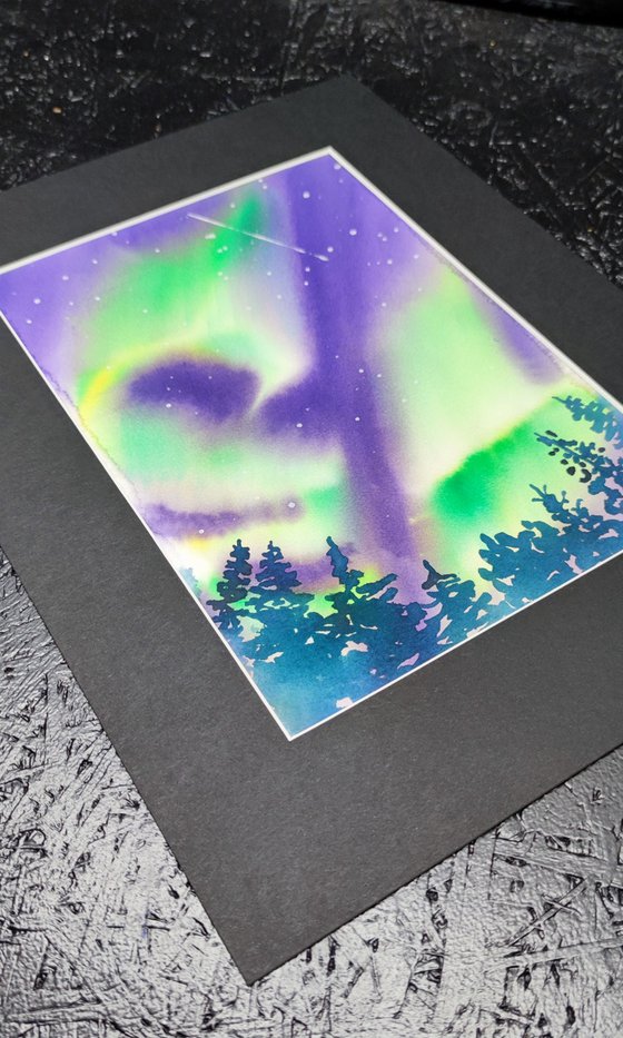 Aurora Borealis Watercolor