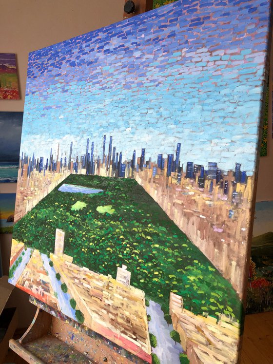 New York, cityscape painting