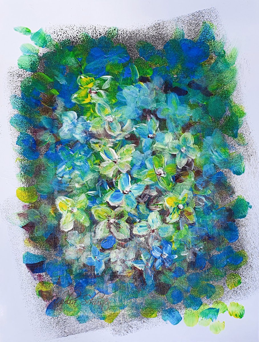 Abstract Hydrangea by Yulia Schuster