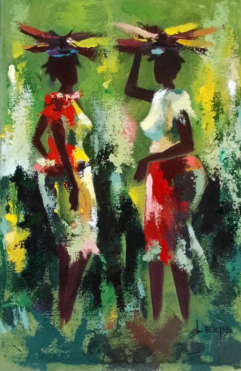 Two Are Better Than One By Alex Mensah, 13 X 20, Artwork For Sale On Artfinder
