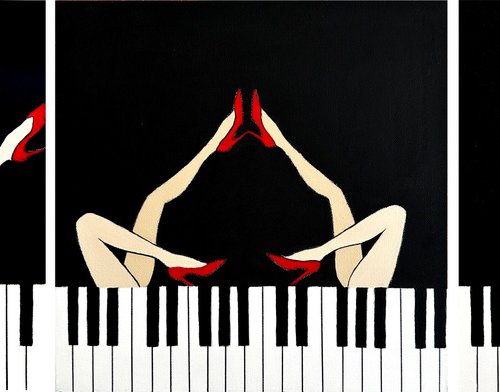 Triptych “Divas de Jazz” (Giclée prints) by Kristina Mallen