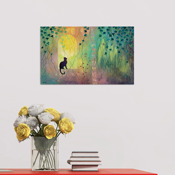 Black Cat in the Window