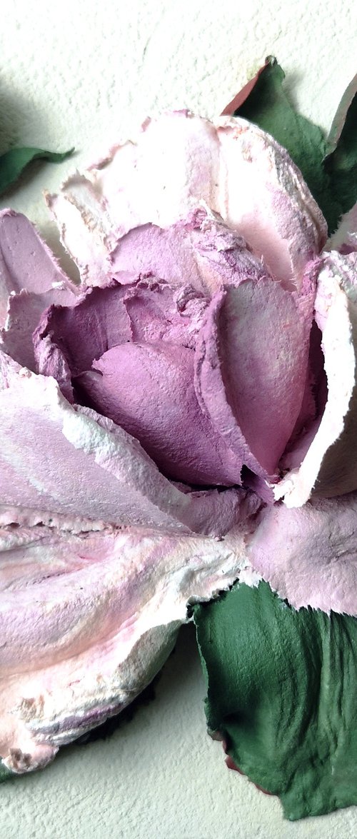 Mini-Peonies - 3d painting, 15x15x5 cm by Irina Stepanova