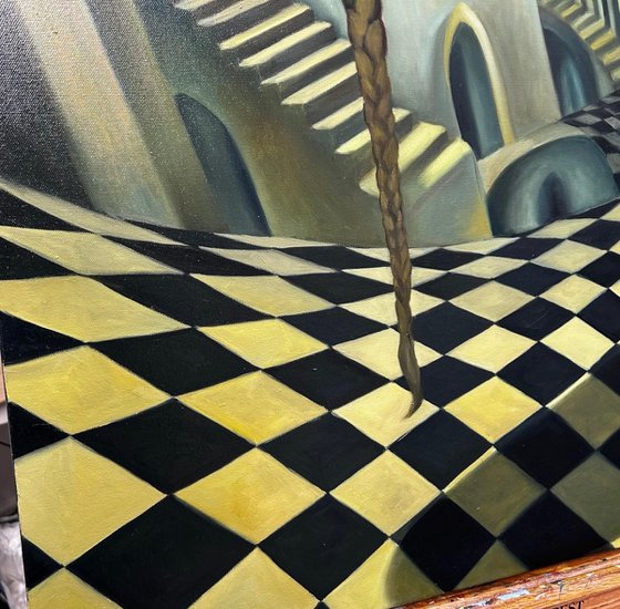 Original Oil Painting The Equilibrist Dream