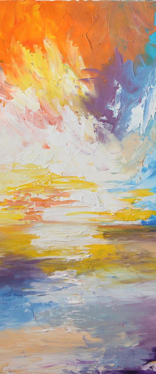 Colorful morning, 50x50 cm by Anastasiia Novitskaya