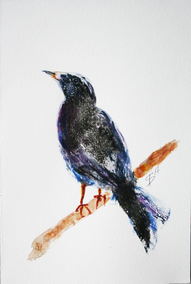 Bird 02 / Original Painting by Salana Art Gallery