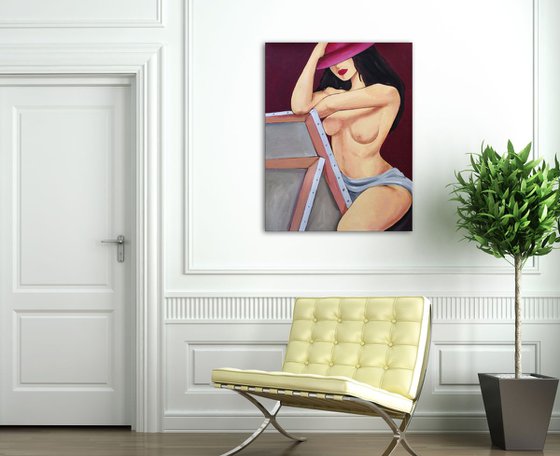 "Model" - nude, erotic, Contemporary Art, figurative