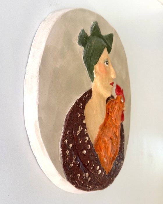 Woman with Hen