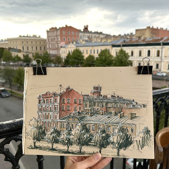 Saint Petersburg street view - Fontanka embankment
