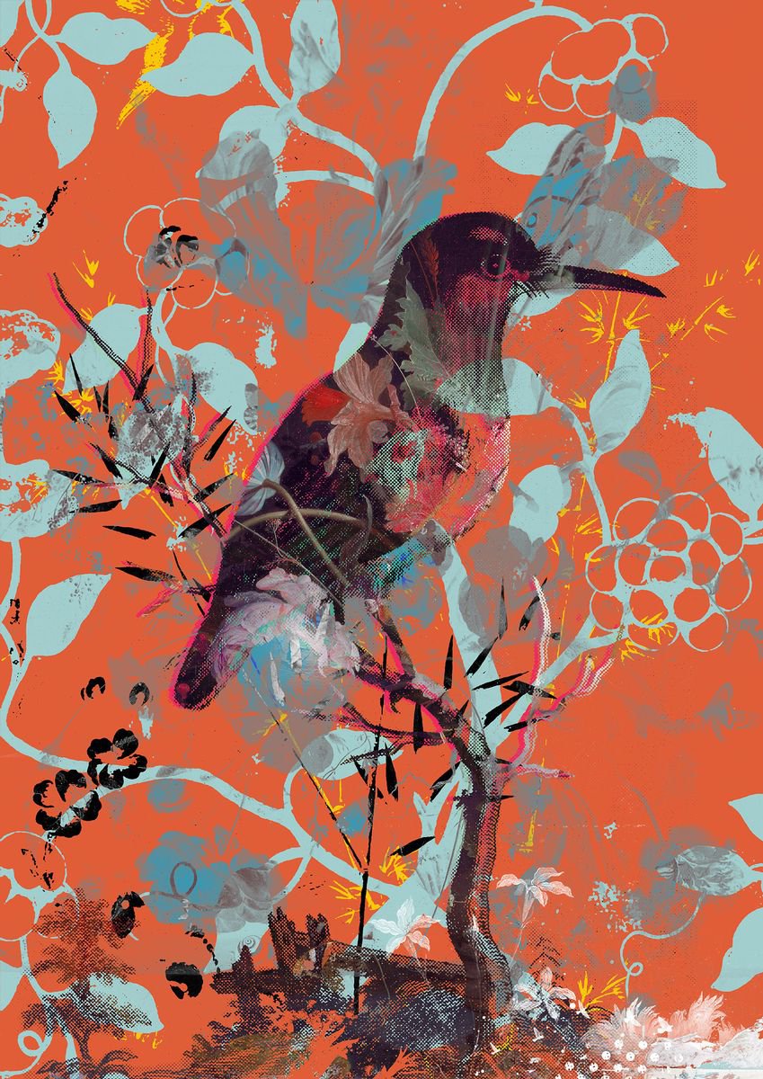 Animal Painting By Teis Albers, 31 X 47", All Tangled Up, Original Artwork