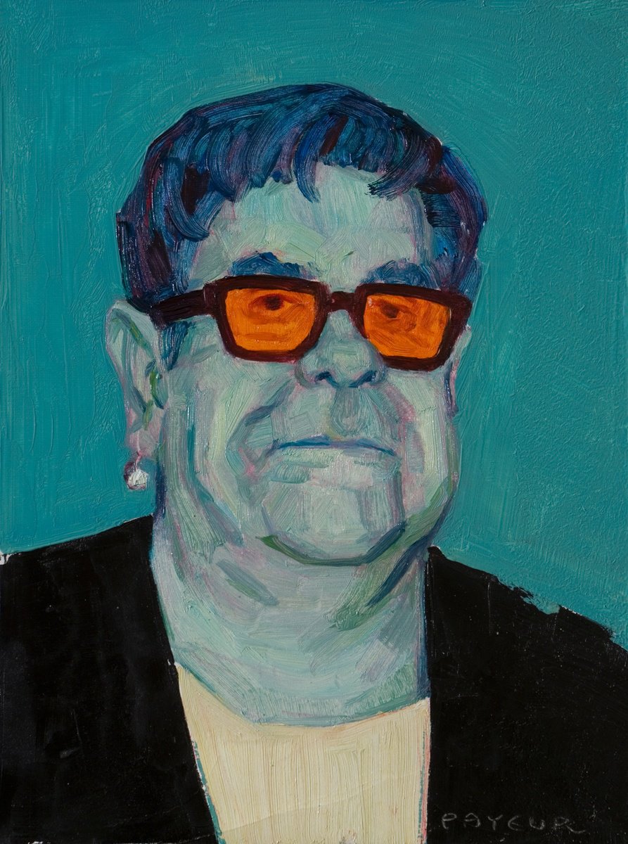 Impressionistic Portrait Oil Painting By Olivier Payeur, 7 X 9", Pop Art Portrait: Elton John, Original Artwork