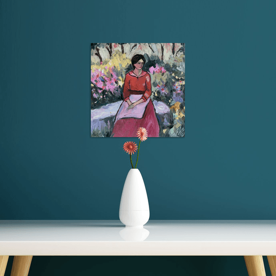 Woman in the Flower Garden