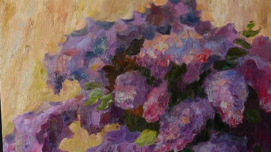 Abstract painting - Lilacs painting #3