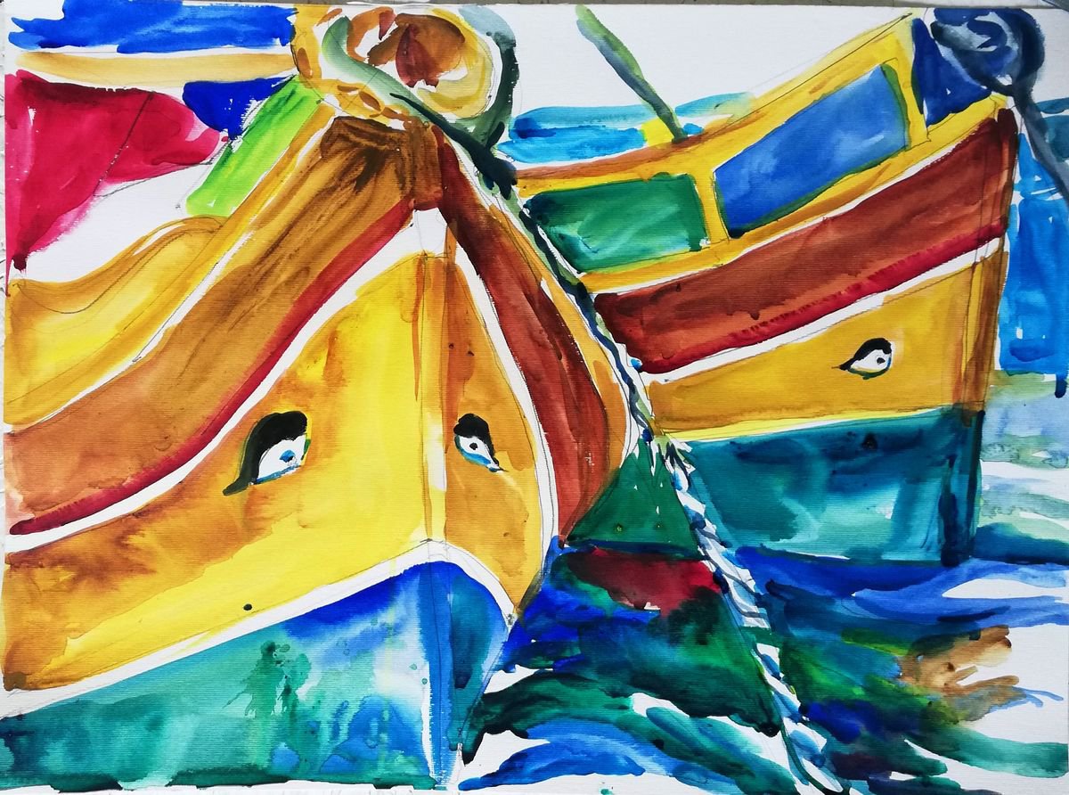 Impressionistic Watercolour , Eye Of Horus By Jelena Djokic, 17 X 13, Artwork For Sale On Artfinder