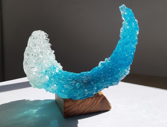 Turquoise glass wave