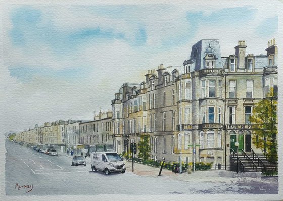 Victoria Road Tenments Glasgow Watercolour Painting