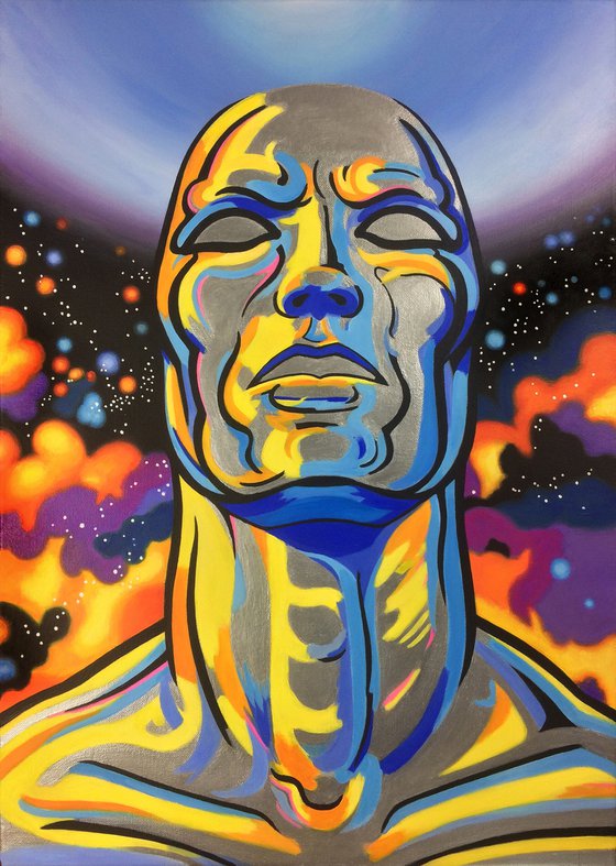 The Silver Surfer Breaking Free from Galactus