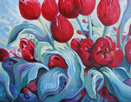 Red tulips