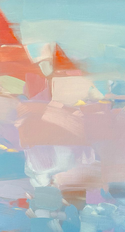Sail Boats, Original oil painting, Handmade artwork, One of a kind by Vahe Yeremyan
