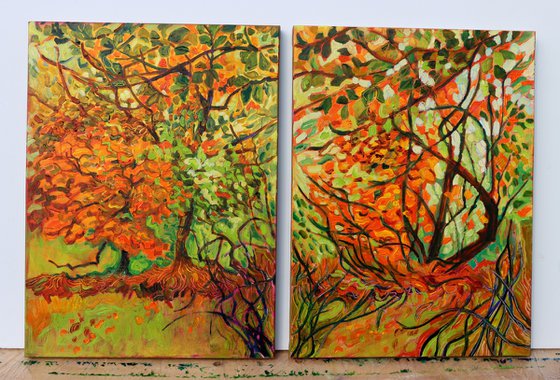 Autumn Memories Diptych