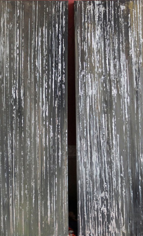 Silver Rain: Diptych by Valeriia Radziievska