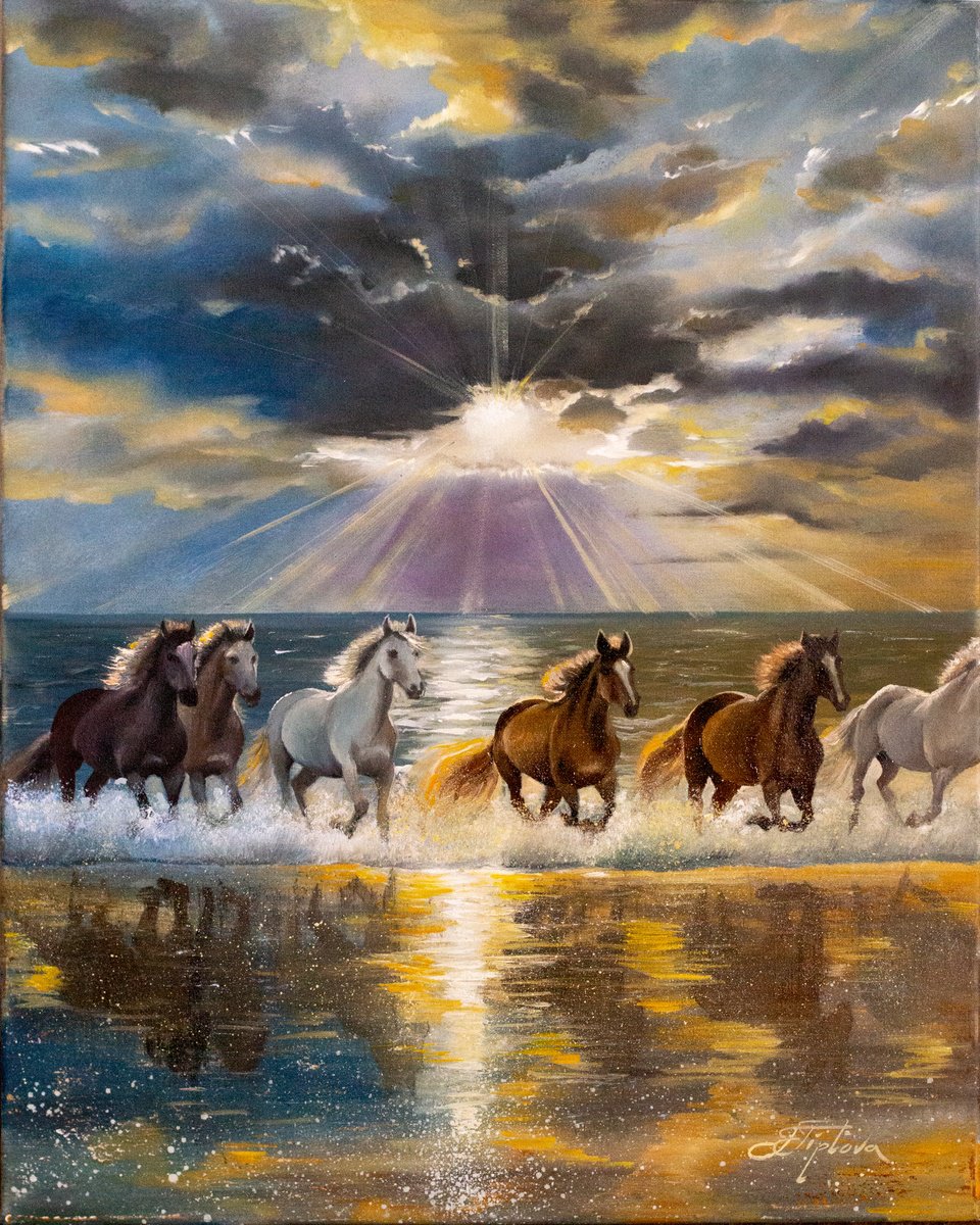 Ghasing The Horizon By Tetiana Tiplova, 16 X 20, Artwork For Sale On Artfinder
