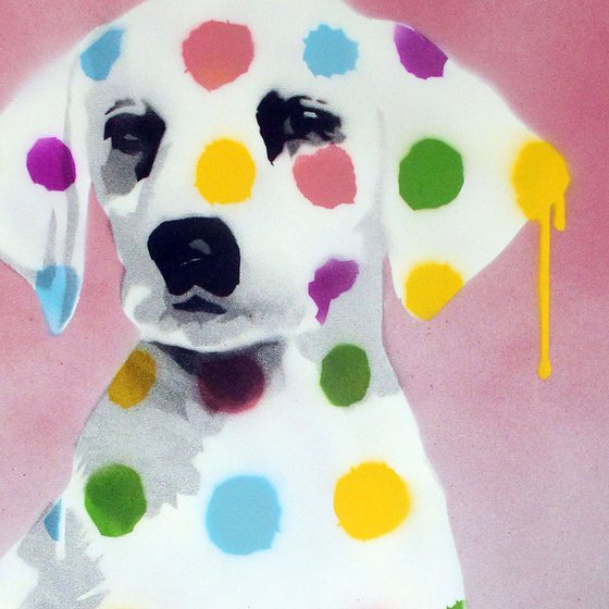 His & her Damien's dotty, spotty, puppy dawgs (on plain paper)+ free poem.