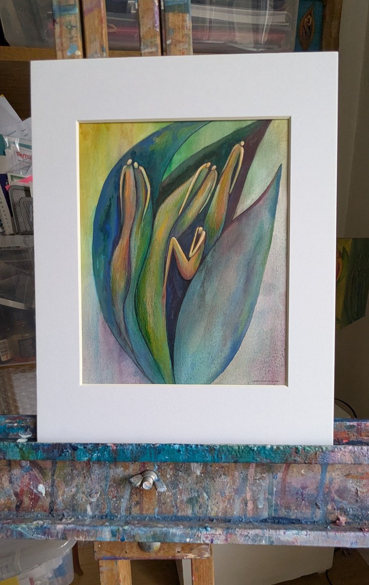 Impressionistic Portrait Watercolour By Karen Wilcox, 7 X 9", Safety, Original Artwork