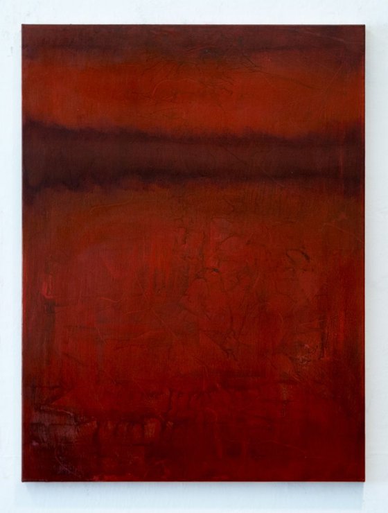 Red abstract painting SF827
