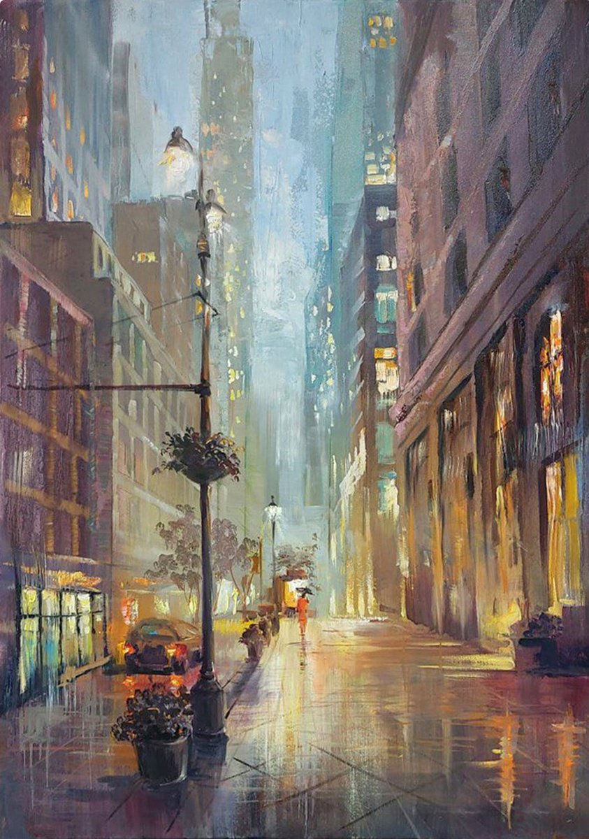 絵画② ニューヨーク　New York マンハッタン　風景画　油絵　2012 マンハッタンヘンジ｣米国ニューヨーク州, ニューヨーク市