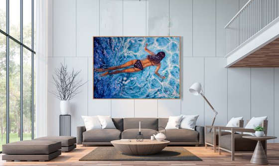 Girl swimming62(48x36 in)