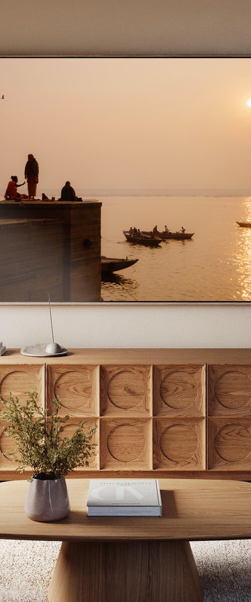 An ethereal sunrise in Varanasi by Serge Horta