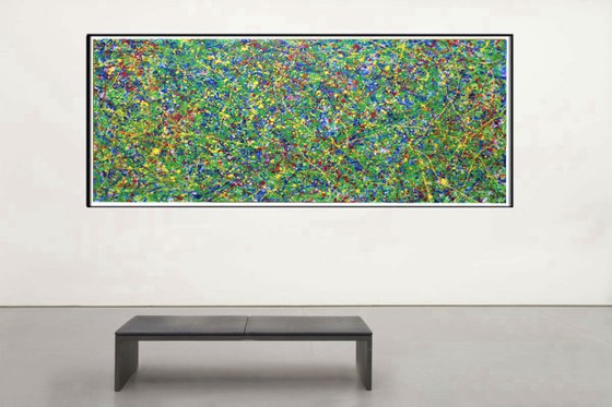 A large abstract painting