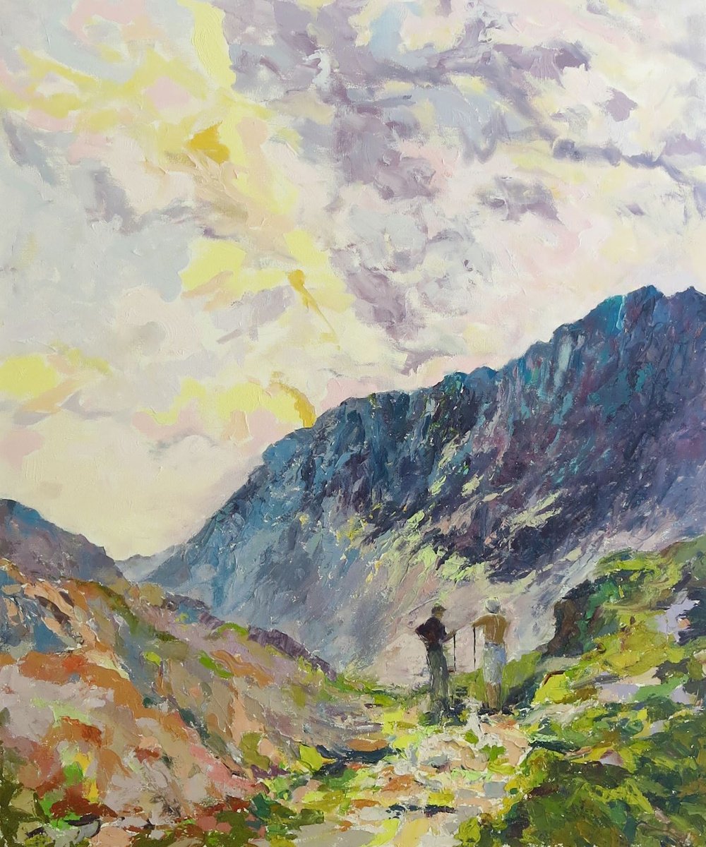 Expressive Oil Painting , Deep In Conversation By Philippa Headley, 36 X 42, Artwork For Sale On Artfinder
